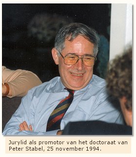 Jurylid als promotor van het doctoraat van Peter Stabel 1994